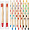 48 Pcs 5.7 Inch Kids Bamboo Toothbrushes Soft Bristle Toothbrush Individually Wrapped Toddler Toothbrush Manual Tooth Brushes for Kids Adults Home...
