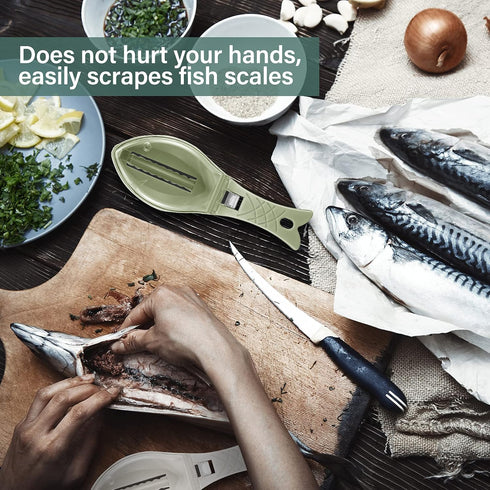 3 Pieces Fish Scale Remover Cleaner Fish Skin Brush Plastic Kitchen Scraper Graters Tool Fast Cleaning Kit(Light Colors)...