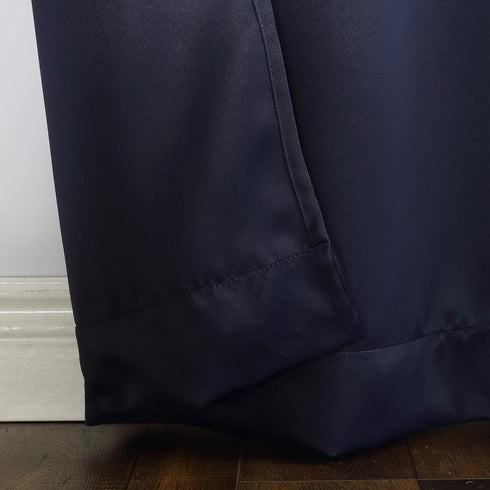 Sun Zero Easton Energy Saving Blackout Grommet Curtain Panel, 40" x 63", Navy Blue...