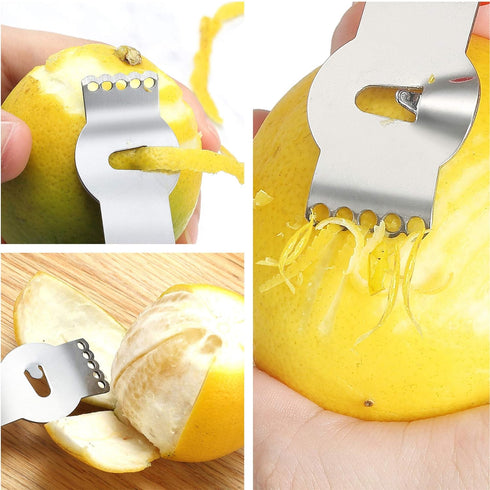 To encounter Cheese Grater, Stainless Steel Grater for Ginger, Garlic, Nutmeg, Chocolate, Vegetables, Lemon, Dishwasher Safe, Set of 5 (Grey)...