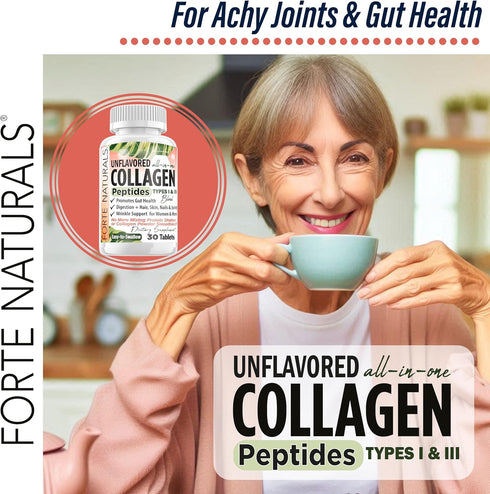 Collagen Peptide Pills 100 Tablets Protein Supplements NO More Mixing Powder Shakes Easy to Swallow Collagen Peptides Powder Pills Protein Capsule...