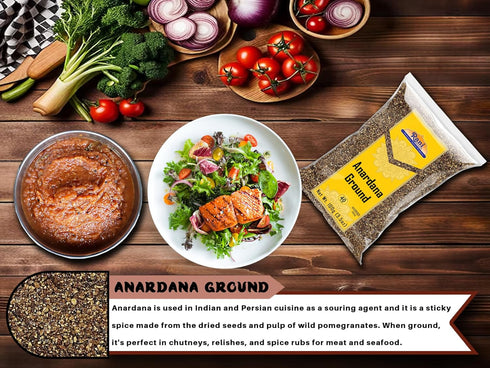 Rani Anardana (Pomegranate) Ground, Indian Spice 3.5oz (100g) ~ All Natural | No Color | Gluten Friendly | Vegan | NON-GMO | Kosher | No Salt or f...