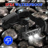 1000 Lumen Headlamp Rechargeable IPX4 Waterproof Hard Hat Headlight Forehead Flashlight for Adults Kids, Waterproof Headlight Camping Gear for Fis...