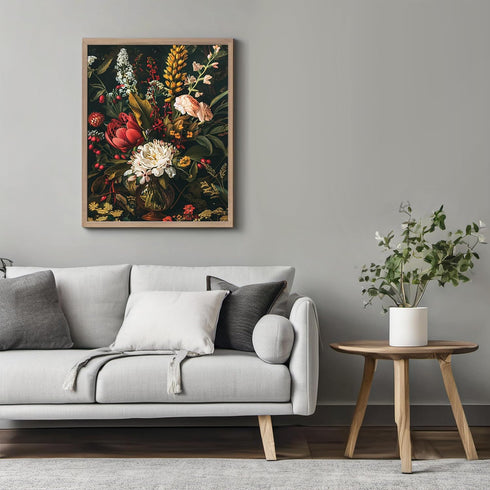 Posterizer 1 pcs-lush big flowers-wild nature art-Floral & Botanical Art-Abstract & Modern Art-Decor for Home & Office- UNFRAMED Wall Art...