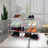 4-Tier Stackable Small Shoe Rack, Lightweight Shoe Shelf Storage Organizer for Entryway, Hallway and Closet (Pink)...