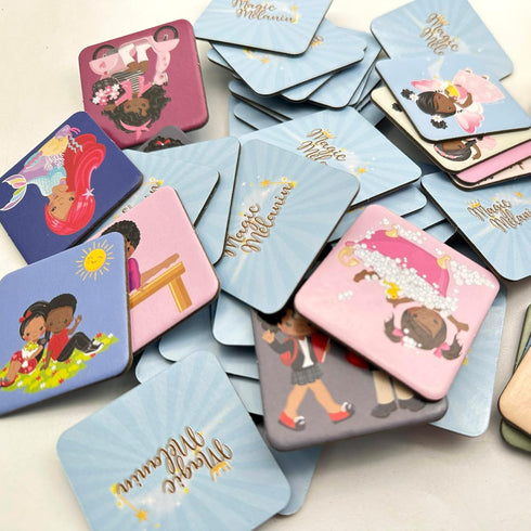 Matching Memory Game for Black and Brown Children | Educational Learning Toy for Boys & Girls Age 3+ Preschool Kids | Magic Melanin Vol 1...