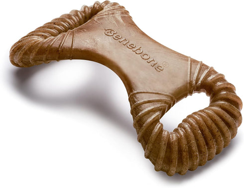 Benebone 2-pack Wishbone/Dental Durable Dog Chew Toys, Dog Toys for Aggressive Chewers, Real Bacon, Made in USA, Medium...