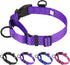 Martingale Dog Collars, Adjustable Reflective Nylon Dog Collar for Training Dogs, No Pull Dog Choker Collar for Medium Large Dogs (L, Purple)...