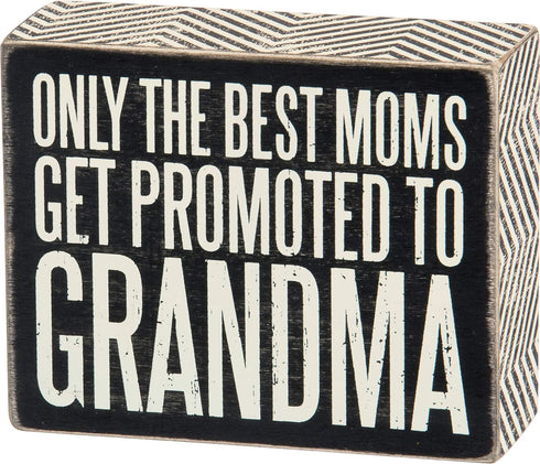 Primitives by Kathy Chevron Trimmed Box Sign, 5" x 4",Black...