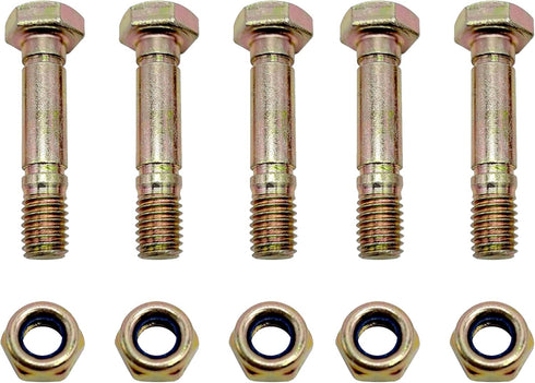 HKAOSDUUH (5 pcs) 710-0891 SnowBlower Shear Pin & Nuts for MTD 910-0891 Snowblowers...