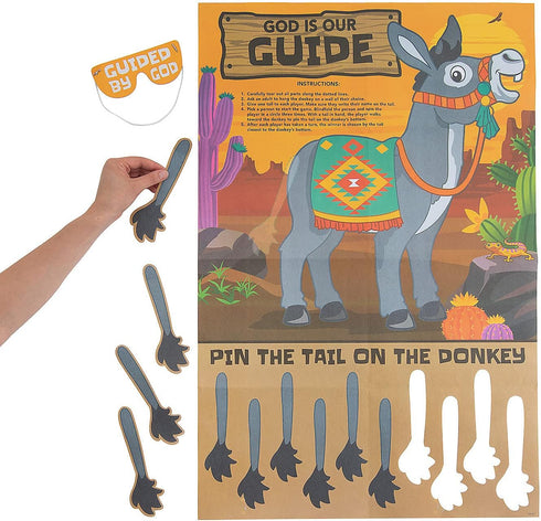 Fun Express Southwest VBS Pin The Tail on The Donkey Game - VBS Vacation Bible School Supplies/Decor...