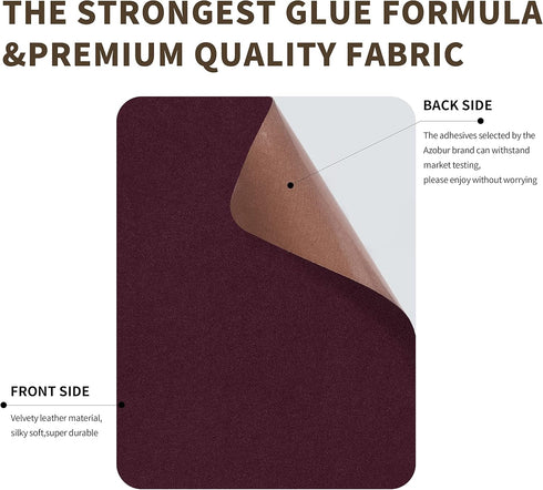 Azobur Sofa Fabric Repair Patch, 6 Piece Microfiber Patches, Self Adhesive Fabric Sofa Patch Repair Fabric, Luxurious Look, Quick Fix Sofa.?Wine R...