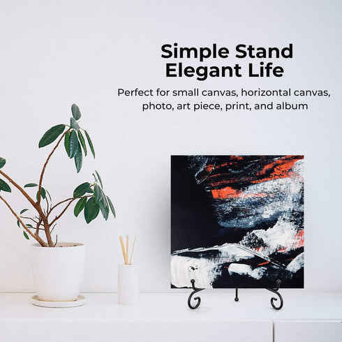 TR-LIFE 4 Pack Plate Stands for Display - 8 Inch Plate Holder Display Stand + Metal Easel Stand for Picture Frame, Decorative Plates, Book, Photo,...
