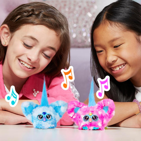 Furby Furblets Sno-Way Holiday Edition Mini Friend, 45+ Sounds & Music, Speaks Only Furbish, Electronic Plush Toys for 6 Year Olds & Up, Blue & Wh...