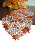 GRANDDECO Thanksgiving Harvest Table Runner Embroidered Cutwork Maple Leaves Dresser Scarf Table Cover Autumn Or Fall Decorations (Table Runner 13...
