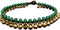 Infinityee888 Trendy Fashion Anklet Green Jade and Brass Bell Ankle Bracelet 10 Inches Woven with Wax Cord Beautiful Handmade Hippie Bohemian Styl...