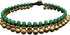 Infinityee888 Trendy Fashion Anklet Green Jade and Brass Bell Ankle Bracelet 10 Inches Woven with Wax Cord Beautiful Handmade Hippie Bohemian Styl...