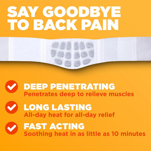 ThermaCare Portable Heating Pad, Lower Back and Hip Pain Relief Patches, L/XL Heat Wraps, 5 Count...