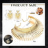 YADOCA African Collar Choker Necklace Earrings Set for Women Gold Statement Tooth Shape Tribal African Jewelry...
