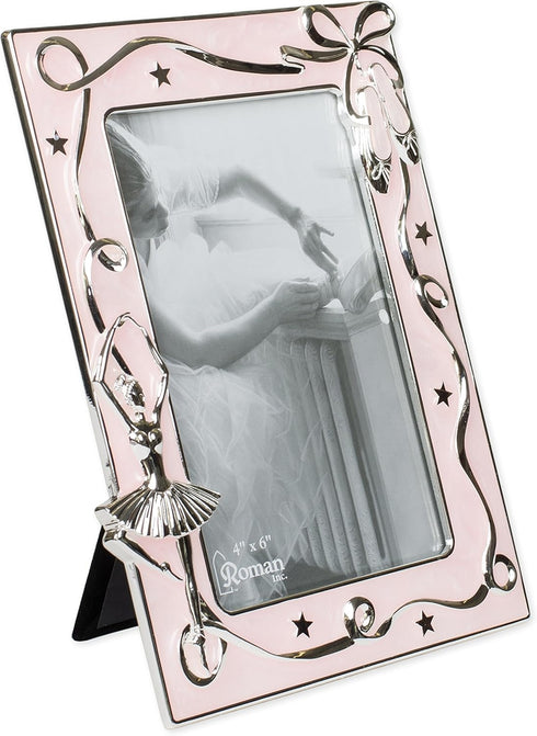Roman Giftware Inc., Caroline Collection, Ballet, 7.75" H Pink Ballet Frame 4X6,Religious, Inspirational, Durable (6x1x7)...