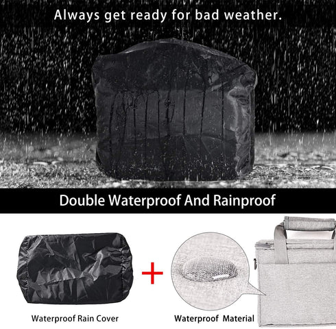 FOSOTO Camera Bag Case with Waterproof Rain Cover Compatible for Nikon D3500 D5600 D7500 D610 Canon EOS 4000D 2000D SL3 T7 M50 M6 SX530 Fujifilm X...