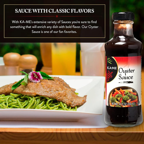 KA-ME Oyster Sauce 7.0 oz, Authentic Asian Ingredients and Flavors, Certified , No Preservatives/MSG, For Marinade, Dipping & Cooking BBQ, Meats, ...