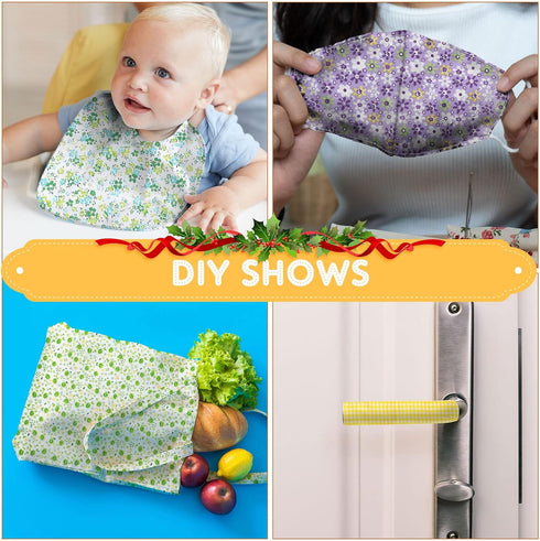 Macarrie 35 Pcs 100% Cotton Fabric Quilting Patchwork Fabric Fat Quarter for Sewing Quilting Squares Fabric Bundles Floral Printed Sewing Supplies...