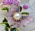 Gyn&Joy Butterfly Brooches Embroidered Wings Enamel Daisy Flower Brooch Pin For Women...