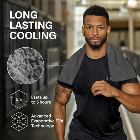 Cooling Neck Towel-Chill Pad Lasts 5 Hours Premium PVA Cooling Towel for Neck and Face-UPF 50+(Gray)...