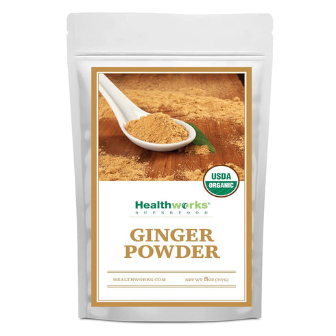 Healthworks Superfoods Organic Ginger Powder - 8 Oz - Ground, Raw & All-Natural - Keto, Vegan - Great with Coffee, Tea & Juices - Superfood/Spice...