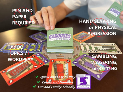 Easy, Fun, Educational - Family Friendly Train Building Card Game - 2-5 Players - Colors, Numbers - English, Spanish - Ages 7+...