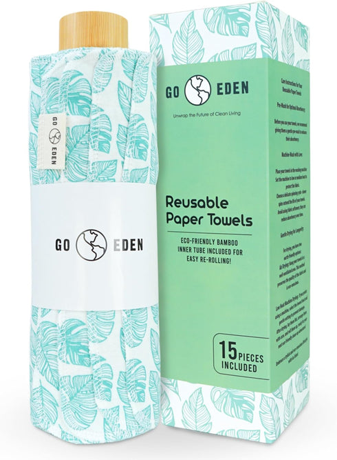 Reusable Paper Towels - Pack of Paperless & Washable Towels, 100% Cotton, Highly Absorbent and Built to Last, Kitchen Dish Cloth Alternative, (Rai...