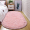 junovo Ultra Soft Washable Shaggy Rug - Non-Slip Oval Carpet for Nursery, Kids Bedroom & Home Decor (2.6x5.3ft Pink) | Plush Fluffy Floor Mat for ...