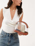 Clear Cross Body Bag with Vegan Leather Trim Stadium Approved Women Shoulder Handbag...