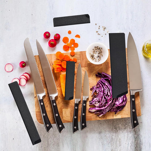 PATIKIL ABS Knife Cover Sleeves for 8" Chef Knife, Knives Edge Guard Blade Protector Universal Knife Sheath for Home Kitchen, Black...