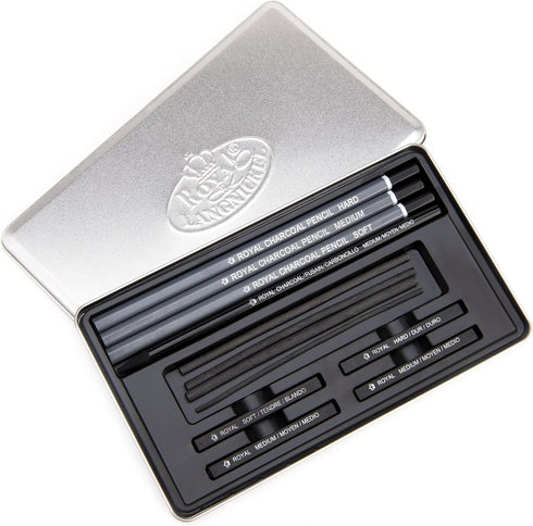 Royal & Langnickel RSET-ART2503 Small Tin Charcoal Drawing Art Set...