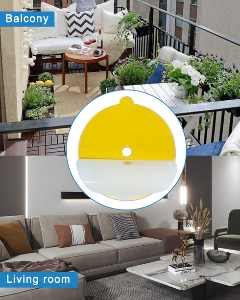 24 Pcs Flea Trap Refill Discs 5.4" Replacement Glue Boards with Hole for Flea Traps for inside Your Home, Sticky Pads for Fleas, Bugs, Flies, Mosq...