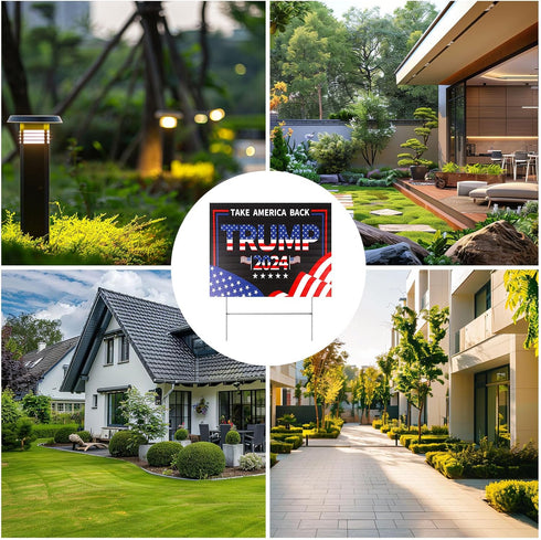 Donald Trump Yard Signs, 15.75x11.81in Trump 2024 Take America Back Yard Sign Double Sided Donald Trump Campaign Signs Trump 2024 Yard Road Signs ...