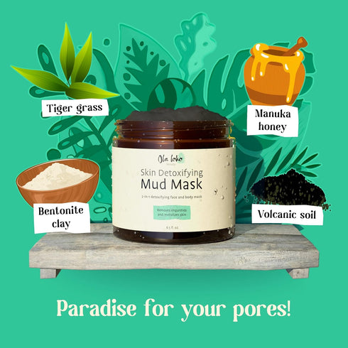 Pure Clay Mud Mask, Clay Mask Pores for Face and Skin, Detox Clay Face Masks Skincare, Exfoliating Facial Treatment, Cleans & Purify Pores For Cle...