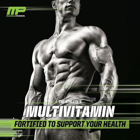 Muscle Pharm Essentials Multi-V+, The Athlete's Multi-Vitamin, Enhanced Energy, Performance & Immune Health, Daily Multivitamin for Men & Women wi...