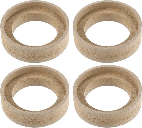 uxcell 4 Pcs Universal 1 Inch Speaker Subwoofer Mounting Spacer Rings Solid Wood Beige...