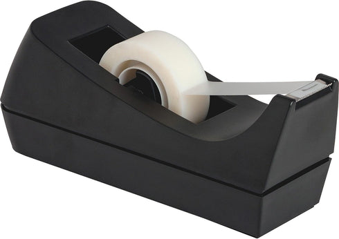 Desktop Stapler Black, with 5000 Staples - with Desktop Tape Dispenser Black Non-Skid Base with 6 Premium Rolls Invisible Tape - for Home, Office,...