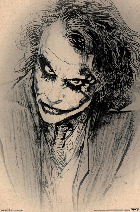 Trends International Dark Knight-Sketch Premium Wall Poster, 22.375" x 34"...