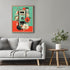 Posterizer 1 pcs-old timey device with flowers collage-Retro Art-Vintage Art-Gift for Art Lovers- UNFRAMED Wall Art...