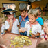 100 Pieces Pirate Gold Coins Set - Plastic Play Fake Golden Coin Bulk for Kids, Pirate Themed Treasure Hunt Toys Party Favors, St. Patrick's Day D...