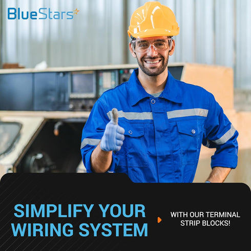 BlueStars 6 Packs 4/5/6 Positions Terminal Strip Blocks 600V 15A with Cover and 6 Packs 400V 15A Pre-Insulated Terminals Barrier Strip Used for Ho...