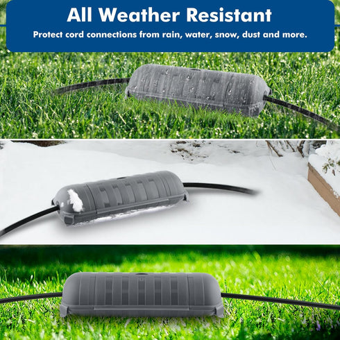 RESTMO Outdoor IP44 Waterproof Electrical Box, Weatherproof Extension Cord Cover, Safety Seal Enclosure to Protect Power Connections, Holiday Ligh...