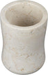 Creative Home Natural Champagne Marble Curvy Collection Tumbler Toothbrush Holder Makeup Brush Holder Bathroom Countertop Organizer, Beige, 3.3 Di...