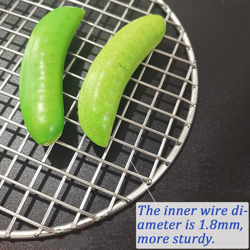Wire Steaming Cooling and Baking Barbecue Rack Dia 8.9" Stainless Steel Cross Wire for Air Fryer Instant Pot Pressure Cooker Canning Dutch Oven (2...