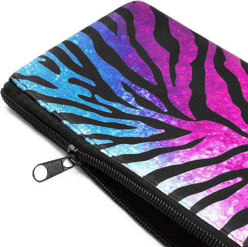 Zebra Fuente - Disposable Fountain Pen - Coloured Ink - Pack of 10 - Includes Pink & Blue Striped Pencil Case...
